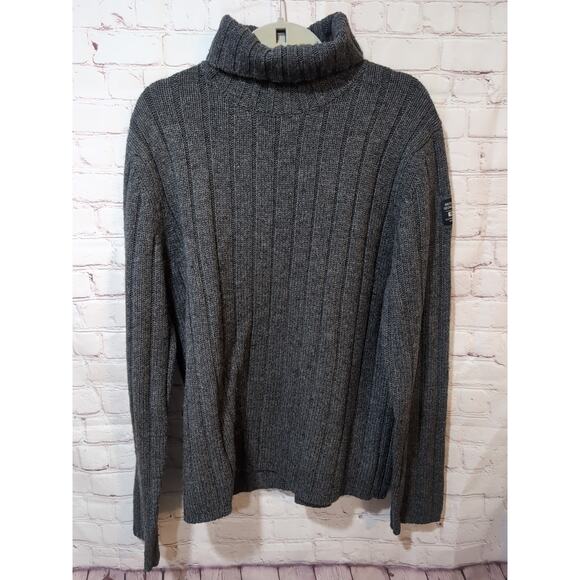 Britches of Georgetown Gray Turtleneck Ski Fisherman Sweater Men's Lambswool XL - Picture 1 of 9